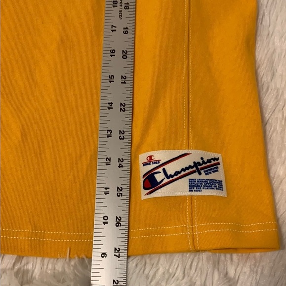 Champion Yellow Long Sleeve Shirt Size Small - Picture 6 of 7